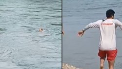 Guardavidas salvaron la vida de una mujer, arrastrada por el río Limay