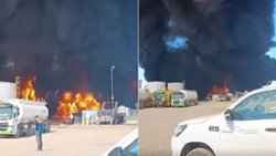 En imágenes: impresionante incendio en INDARSA de Añelo, en Vaca Muerta
