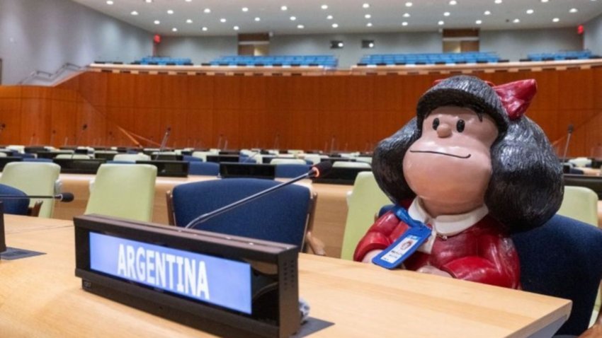 Mafalda cumplió su sueño de ser intérprete en las Naciones Unidas