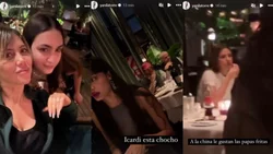 Wanda Nara, L-Gante, Mauro Icardi y la China Suárez, en el mismo restaurante