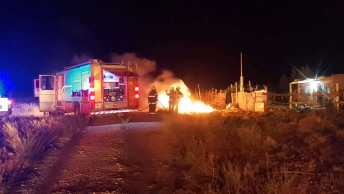 Los bomberos de Zapala tuvieron una Navidad bastante movida