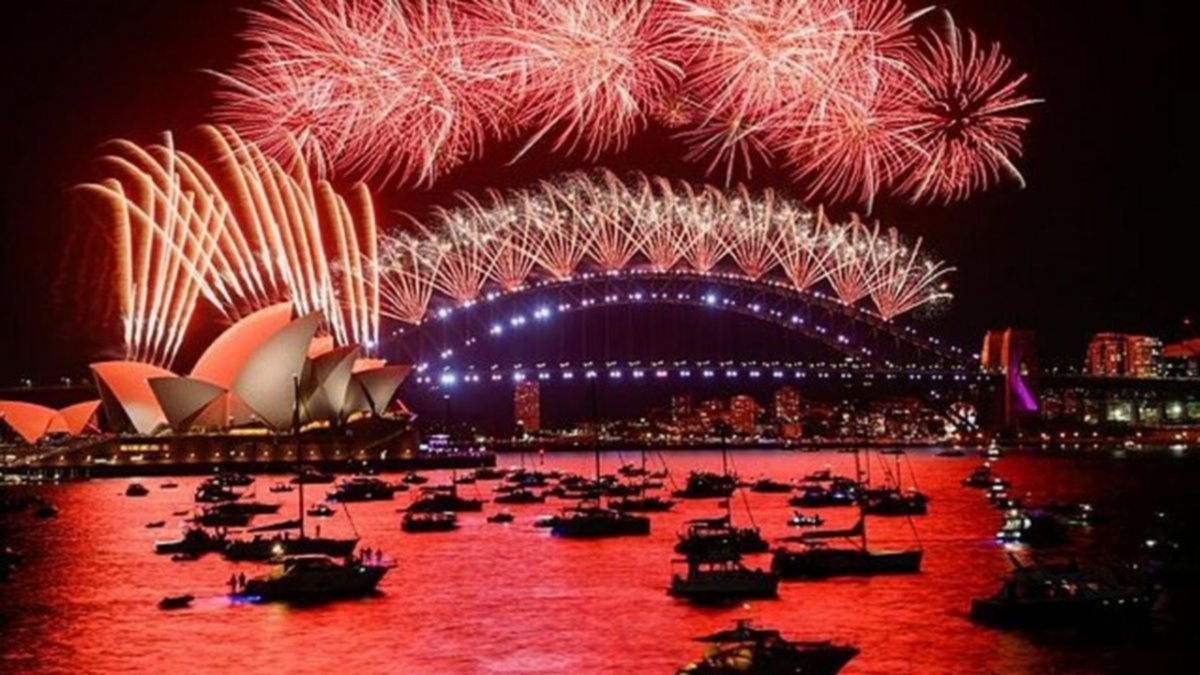 Año Nuevo: así fue el impresionante show de fuegos artificiales en Australia
