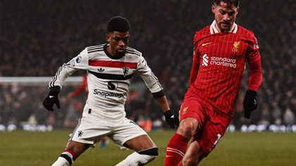 En Anfield, el clásico inglés entre el Liverpool y el United quedó igualado