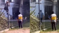 Video: salvaron a un hombre de morir quemado en Cipolletti