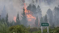 Sigue el operativo para apagar el incendio en Epuyén, que ya arrasó 2.700 hectáreas