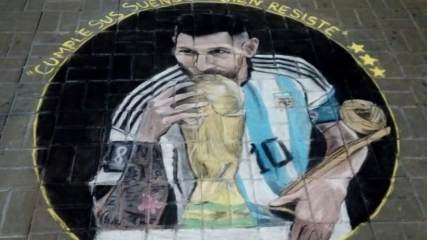 El día que Messi estuvo en una calle principal de Bariloche