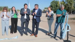Gaido y Figueroa inauguraron una obra clave contra la contaminación en un barrio