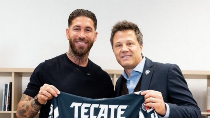 El español Sergio Ramos fue presentado en el Monterrey de Demichelis