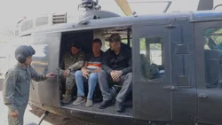Luis Petri sobrevoló las zonas afectadas por los incendios en El Bolsón