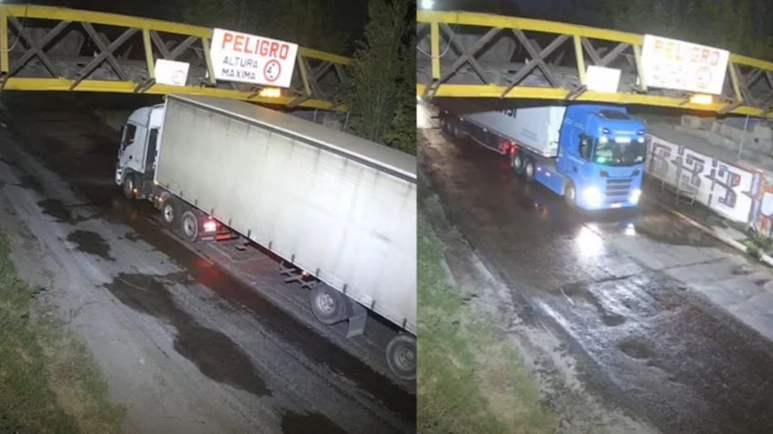 En pocas horas, dos camiones se llevaron puesto el puente ferroviario: el Tren del Valle no funciona
