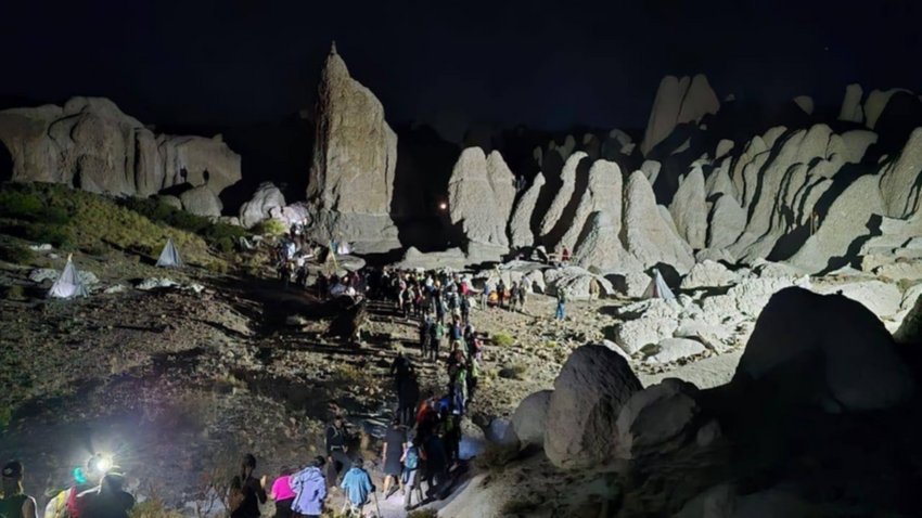 Un trekking de noche para viajar al pasado geológico y cultural del norte neuquino