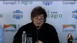 Milei en ExpoAgro: expresó su deseo de eliminar el cepo y las retenciones "para siempre"