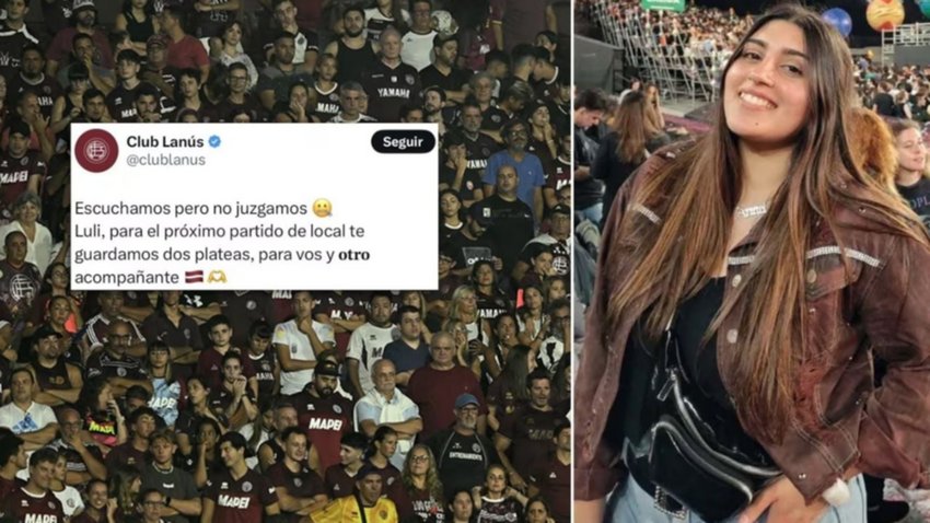 La historia de la mujer que descubrió una infidelidad en la cancha de Lanús