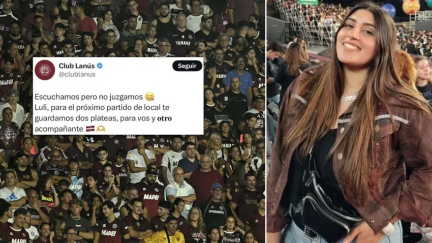 La historia de la mujer que descubrió una infidelidad en la cancha de Lanús