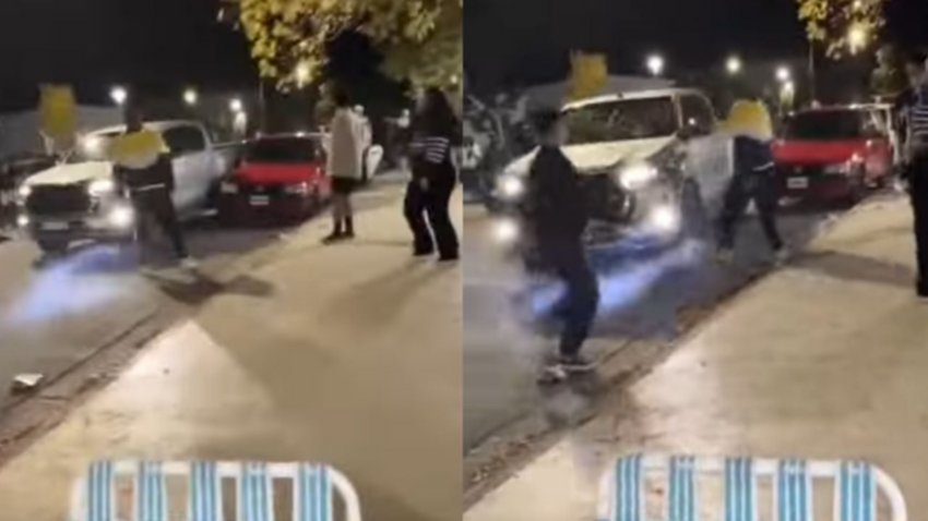 Pelea de tránsito: se fueron a las manos, chocó y quiso atropellar a una persona