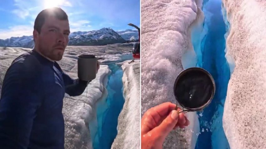 Un hombre se volvió viral por tomar agua de los glaciares en Noruega y revelaron los peligros