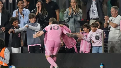 El festejo viral de Lionel Messi con sus hijos tras su doblete ante LAFC