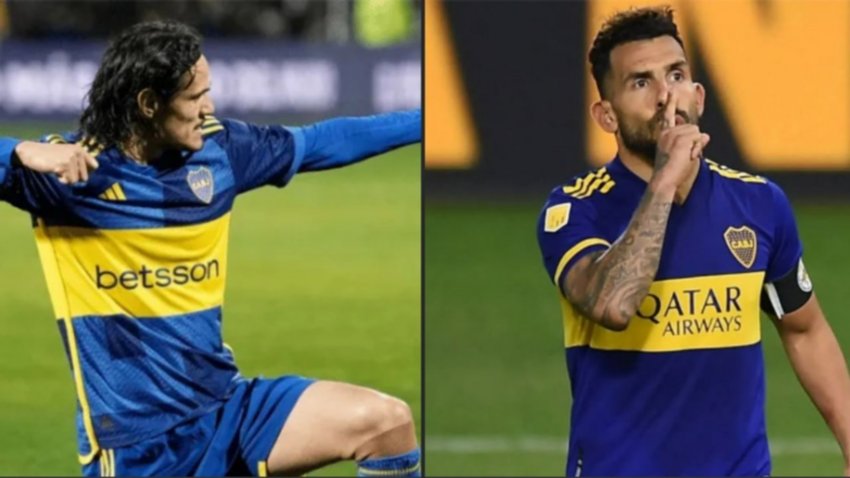Carlos Tévez habló sobre la racha de Cavani: "Lo veo con presión"