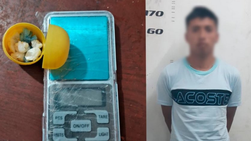 Dealer armado atacó a la policía y terminó preso con droga y una fortuna en efectivo