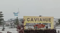 Caviahue amaneció cubierta de blanco.