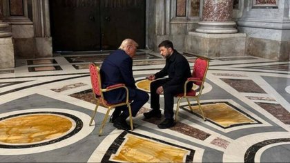Trump y Zelenski, optimistas luego de reunirse  antes del funeral del papa