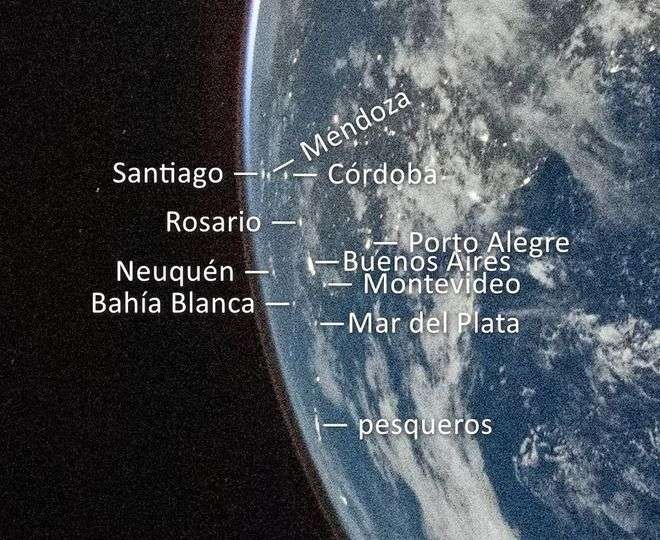 Una ciudad patagónica quedó registrada en la histórica foto de Artemis II desde el espacio