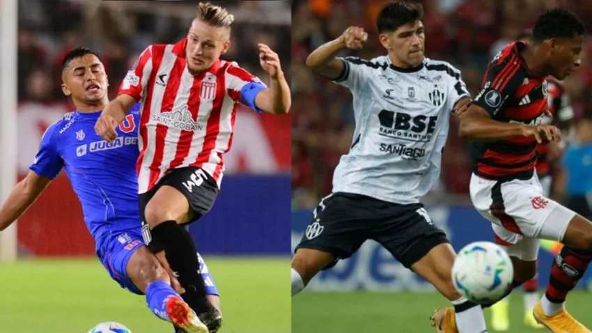 Estudiantes goleó en Chile, Central Córdoba igualó ante Flamengo, y ambos lideran sus grupos