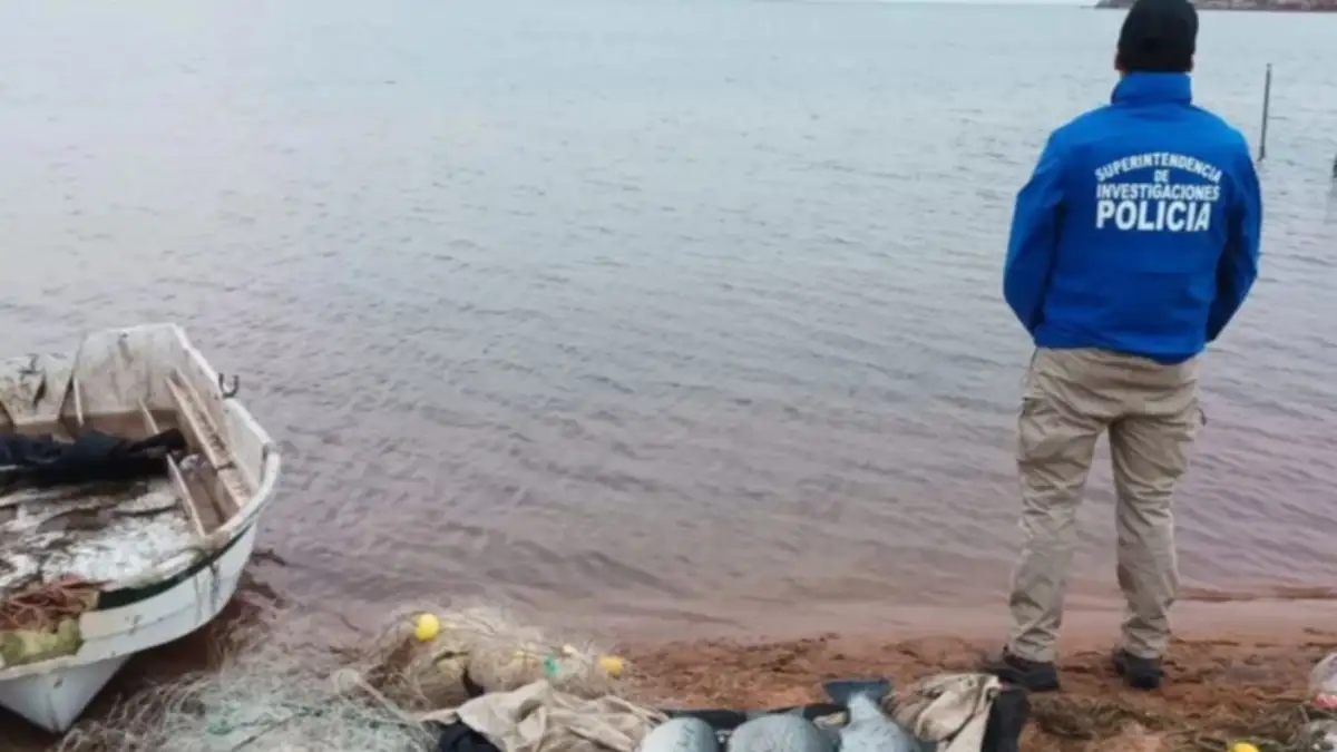 Dos hombres pescaban con redes en lagos de la Patagonia: mataron a más de 50 peces
