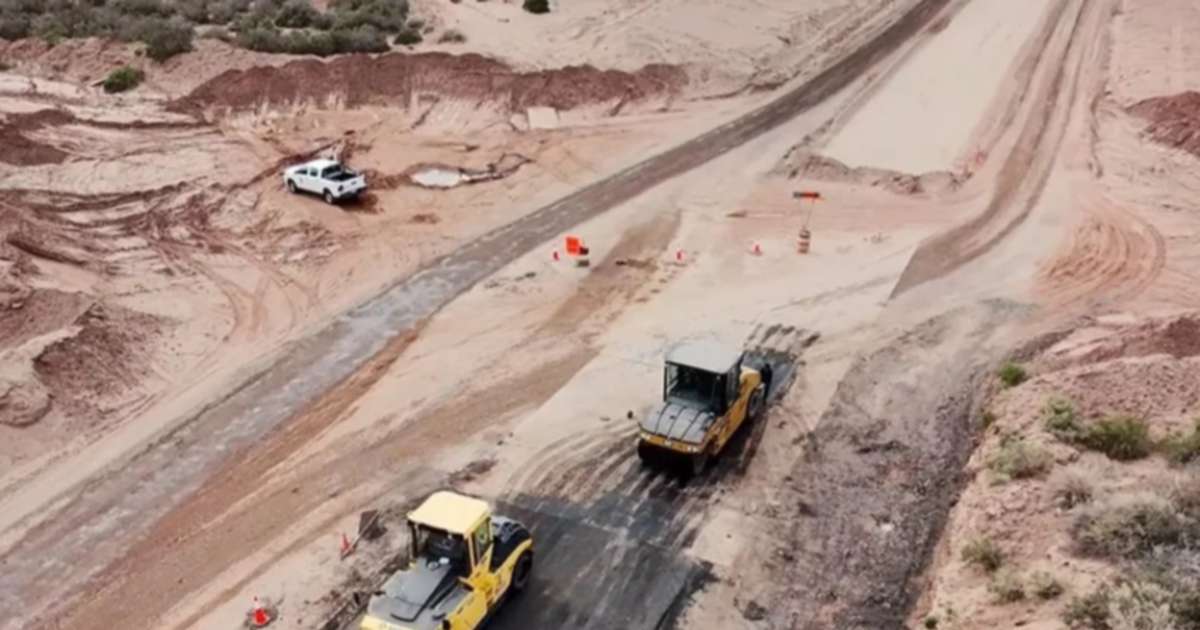 Repavimentan un tramo clave de la Ruta 7 en el corredor Vaca Muerta